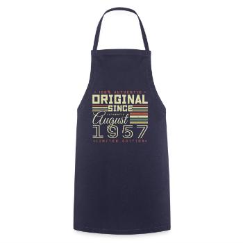 August 1957 Retro August 1957 August 1957 Anniversary - Cooking Apron - navy - Front - AI Model Male 185 dark (185cm)