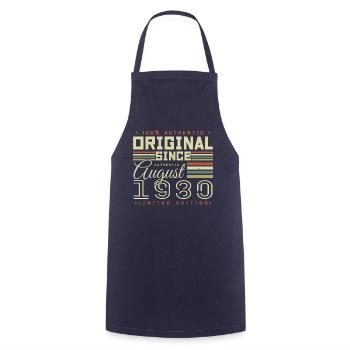 August 1980 Retro August 1980 August 1980 Anniversary - Cooking Apron - navy - Front - AI Model Male 185 dark (185cm)