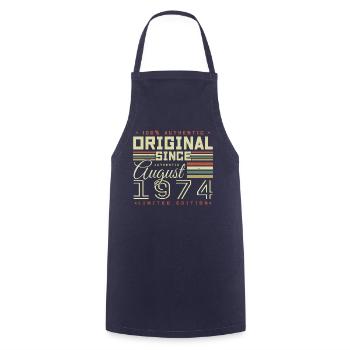 August 1974 Retro August 1974 August 1974 Anniversary - Cooking Apron - navy - Front - AI Model Male 185 dark (185cm)