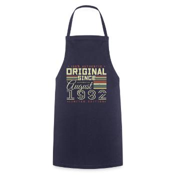 August 1982 Retro August 1982 August 1982 Anniversary - Cooking Apron - navy - Front - AI Model Male 185 dark (185cm)