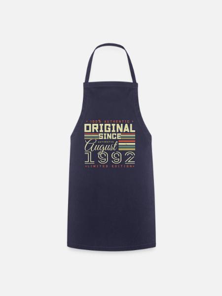 Août 1992 Retro Août 1992 Août 1992 Anniversaire - Tablier de cuisine - marine