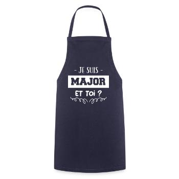 Major super pouvoir homme - Tablier de cuisine - marine - Devant - AI Model Male 185 dark (185cm)