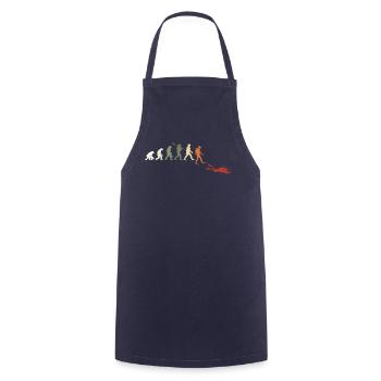 Plongée Évolution Rétro Cadeau Pour Plongeurs - Tablier de cuisine - marine - Devant - AI Model Male 185 dark (185cm)