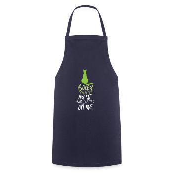 Cat Funny Saying Cat Gift Cat - Cooking Apron - navy - Front - AI Model Male 185 dark (185cm)