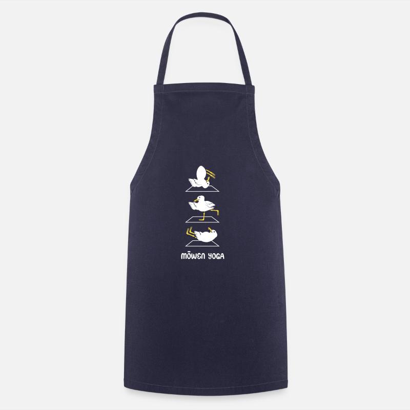 Möwen Yoga - Kochschürze - Navy