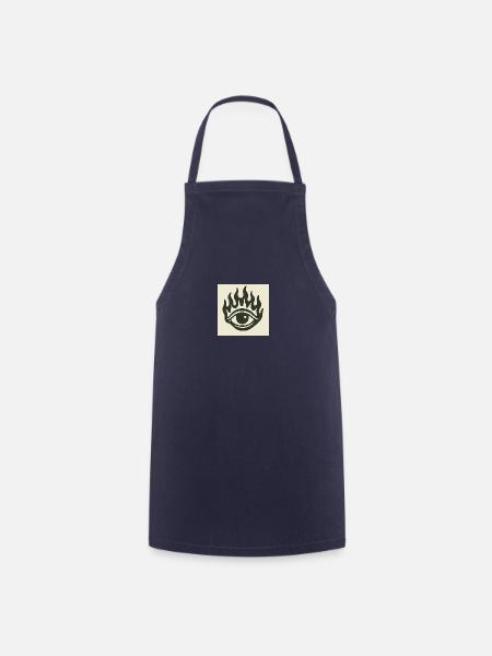 Oeil enflammé - Tablier de cuisine - marine