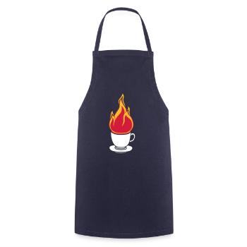 tasse tee kaffee kuchen trinken durst cafe lecker - Kochschürze - Navy - Vorne - AI Model Male 185 dark (185cm)