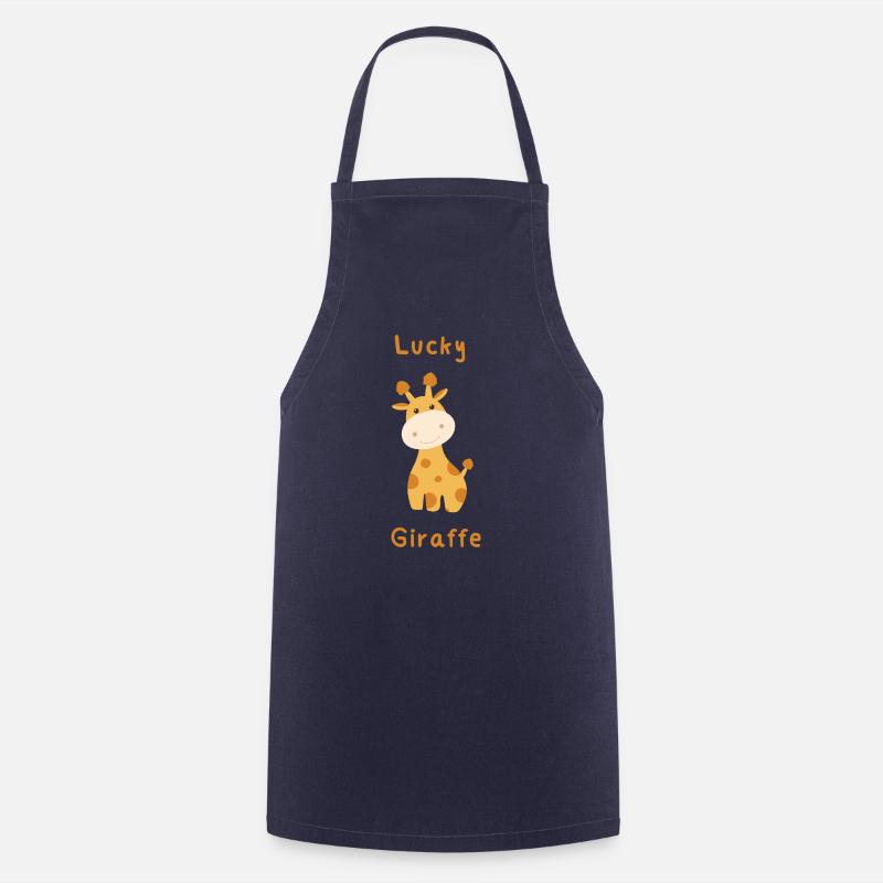 Lucky Giraffe - Cooking Apron - navy