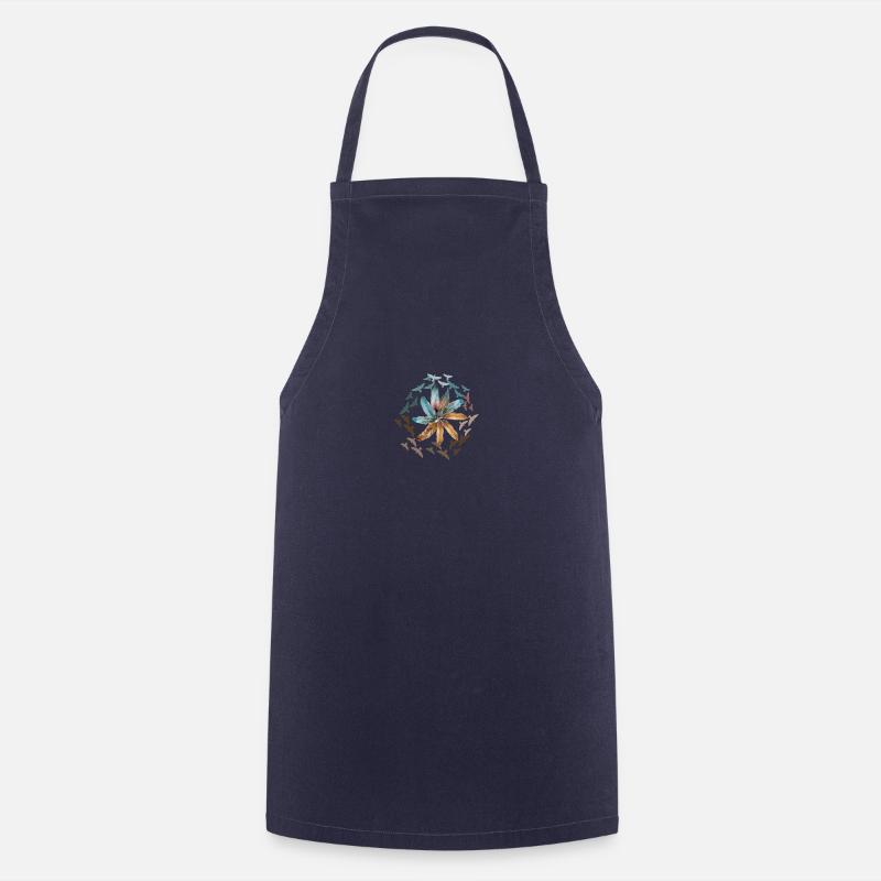Plume et oiseau - Tablier de cuisine - marine