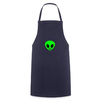 Alien head - Cooking Apron - navy - Front - AI Model Male 185 dark (185cm)