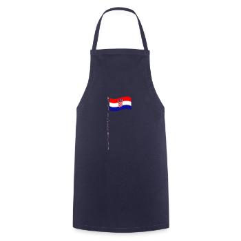 Kroatien Nationalfarben Urlaub Reise Spruch - Kochschürze - Navy - Vorne - AI Model Male 185 dark (185cm)