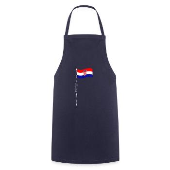 Kroatien Nationalfarben Urlaub Reise Spruch - Kochschürze - Navy - Vorne - AI Model Male 185 dark (185cm)