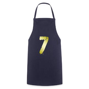 7 Nombre Vintage - Tablier de cuisine - marine - Devant - AI Model Male 185 dark (185cm)