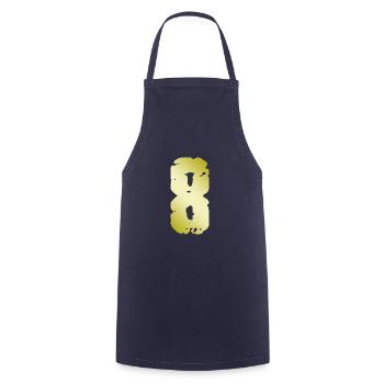 8 Nombre Vintage - Tablier de cuisine - marine - Devant - AI Model Male 185 dark (185cm)