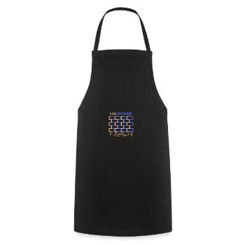 MANDOMBE design associé à croix Ankh - Tablier de cuisine - noir - Devant - AI Model Male 185 dark (185cm)