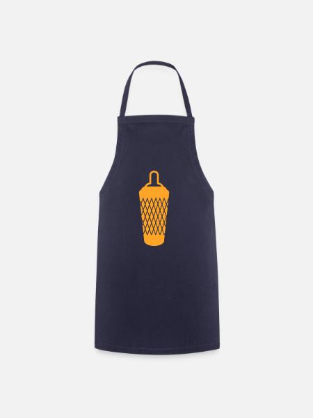 Gerippte Babyflasche – Frankfurter Geripptes - Kochschürze - Navy