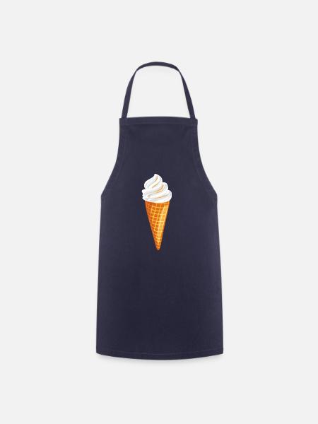 Eis mit Karamell - Kochschürze - Navy
