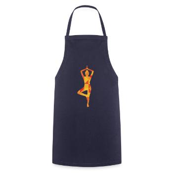 Yoga - Kochschürze - Navy - Vorne - AI Model Male 185 dark (185cm)