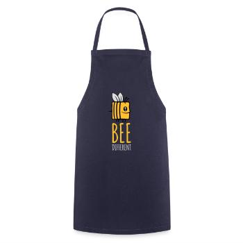 bee different Spruch Quote - Cooking Apron - navy - Front - AI Model Male 185 dark (185cm)