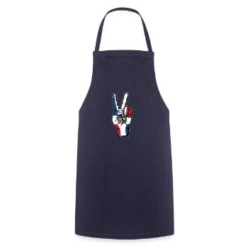 Dominikanische Republik Victory Symbol - Kochschürze - Navy - Vorne - AI Model Male 185 dark (185cm)