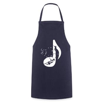 Trumpet Player Trumpet Shirt Note Gift - Cooking Apron - navy - Front - AI Model Male 185 dark (185cm)