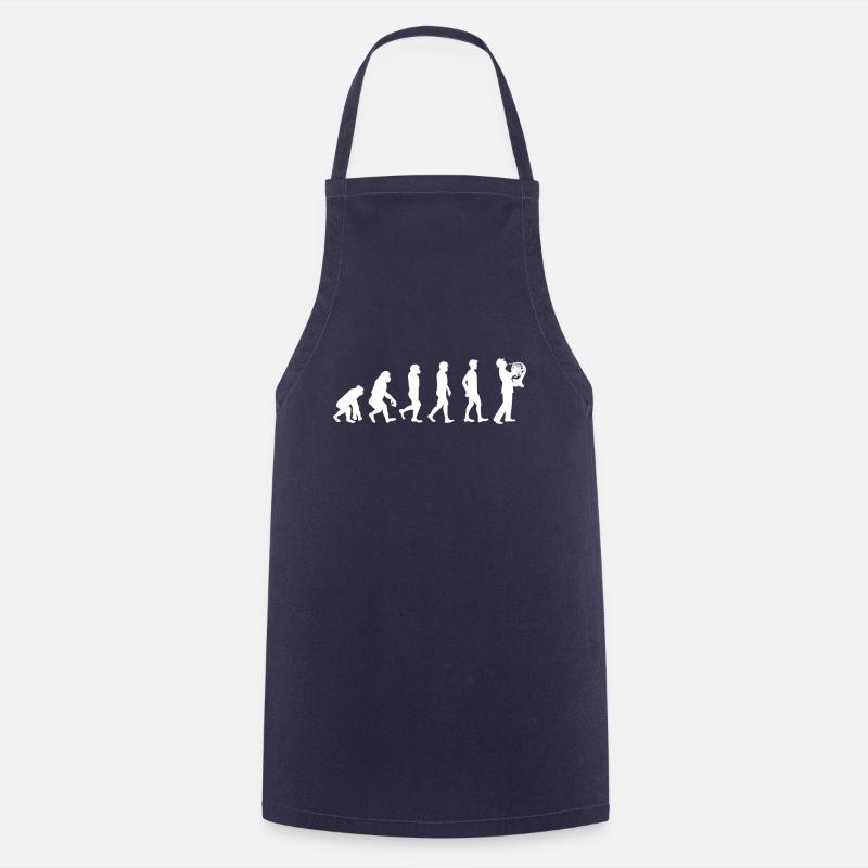 Horn Spieler T-Shirt Geschenk Evolution - Kochschürze - Navy