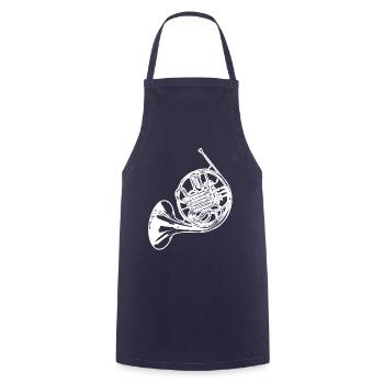 Horn joueur T-shirt cadeau - Tablier de cuisine - marine - Devant - AI Model Male 185 dark (185cm)
