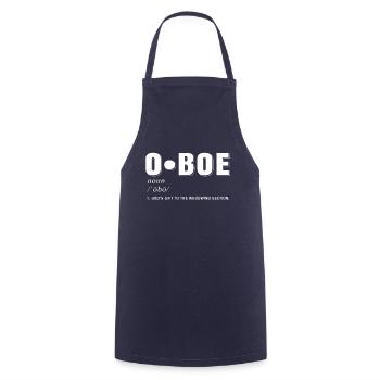 Oboe Oboe Player T-Shirt Gift Definition - Cooking Apron - navy - Front - AI Model Male 185 dark (185cm)