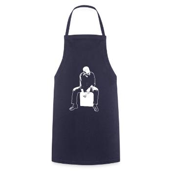 Cajón Spieler Kachon Geschenk Karon T-Shirt - Kochschürze - Navy - Vorne - AI Model Male 185 dark (185cm)