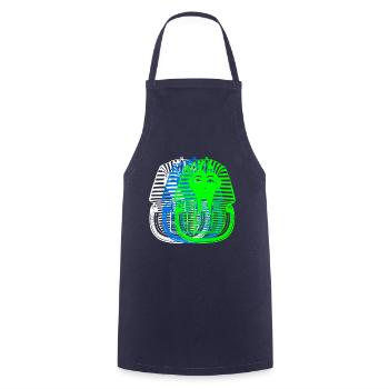 Tutankahmun Tutankhamun Egyptian Mask Egypt - Cooking Apron - navy - Front - AI Model Male 185 dark (185cm)