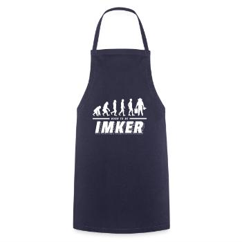 Imker Evolution Bienenzüchter Wabe Shirt Geschenk - Kochschürze - Navy - Vorne - AI Model Male 185 dark (185cm)