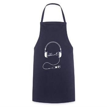 Music Dependent T-Shirt Gift Headphone DJ - Cooking Apron - navy - Front - AI Model Male 185 dark (185cm)