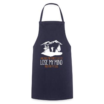 Et dans la forêt je vais perdre mon esprit t-shirt - Tablier de cuisine - marine - Devant - AI Model Male 185 dark (185cm)