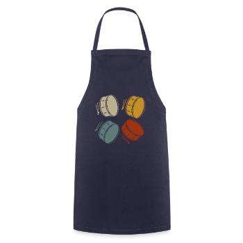 Drummer Drummer T-Shirt Drum Drum - Cooking Apron - navy - Front - AI Model Male 185 dark (185cm)