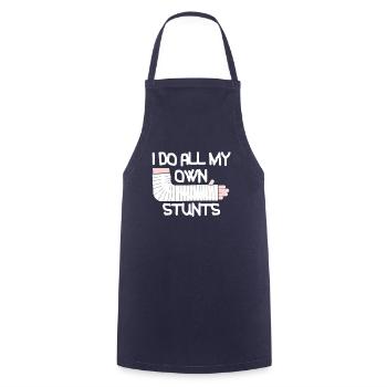 I Do All My Own Stunts T-Shirt Gebrochener Arm - Kochschürze - Navy - Vorne - AI Model Male 185 dark (185cm)