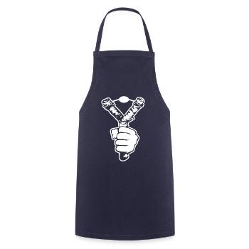 Slingshot Slingshot T-Shirt Gift - Cooking Apron - navy - Front - AI Model Male 185 dark (185cm)