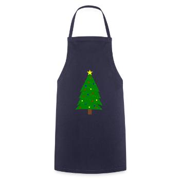 Ugly Christmas Christmas Tree T-Shirt - Cooking Apron - navy - Front - AI Model Male 185 dark (185cm)