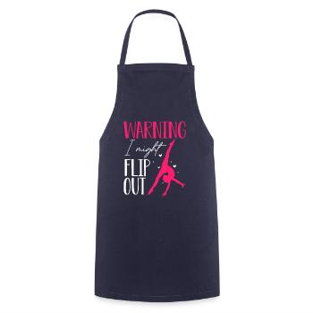 T-shirt d'avertissement Je pourrais retourner la gymnastique - Tablier de cuisine - marine - Devant - AI Model Male 185 dark (185cm)