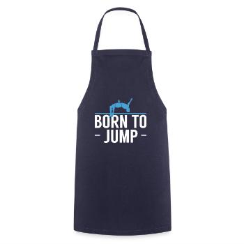 Cadeau de chemise Born To Jump Pole Vault - Tablier de cuisine - marine - Devant - AI Model Male 185 dark (185cm)