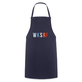 WKSRF Wakesurf Wakeboard T-shirt Cadeau - Tablier de cuisine - marine - Devant - AI Model Male 185 dark (185cm)