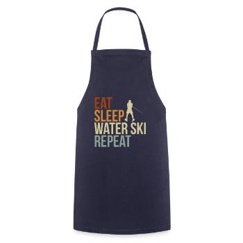Eat Sleep Water Ski Repeat Water Ski Rider - Cooking Apron - navy - Front - AI Model Male 185 dark (185cm)