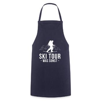 Ski Tour What else? Ski touring touring skis - Cooking Apron - navy - Front - AI Model Male 185 dark (185cm)