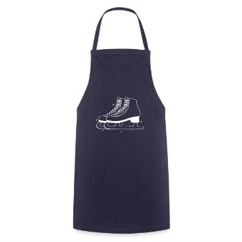 Figure Skating Skates Gift - Cooking Apron - navy - Front - AI Model Male 185 dark (185cm)