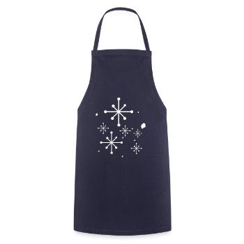 Snowflakes Gift Snow Lovers - Cooking Apron - navy - Front - AI Model Male 185 dark (185cm)
