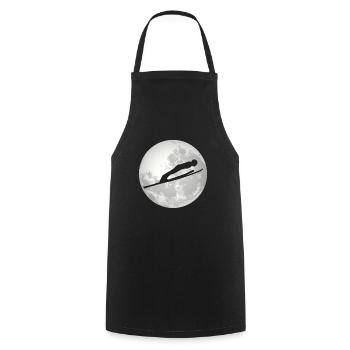 Ski Jumper Moon Gift - Cooking Apron - black - Front - AI Model Male 185 dark (185cm)