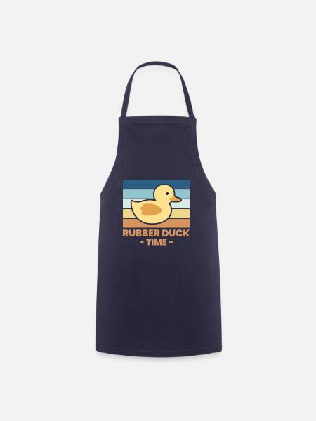 Rubber Duck Time Gummiente Geschenk - Kochschürze - Navy