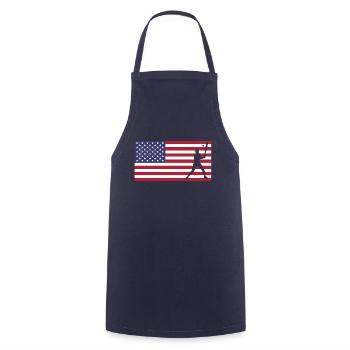 USA Flagge Amerika Fahne Baseball Shirt - Kochschürze - Navy - Vorne - AI Model Male 185 dark (185cm)