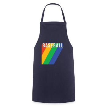 Cadeau de chemise de baseball arc-en-ciel - Tablier de cuisine - marine - Devant - AI Model Male 185 dark (185cm)