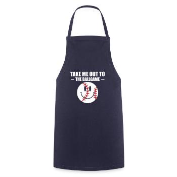 Take Me Out To The Ballgame Baseball Shirt - Cooking Apron - navy - Front - AI Model Male 185 dark (185cm)