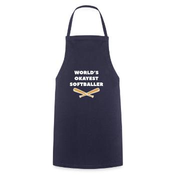 Cadeau de chemise de softball le plus correct du monde - Tablier de cuisine - marine - Devant - AI Model Male 185 dark (185cm)